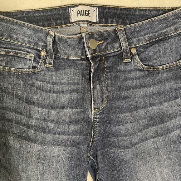Paige Jeans Women's 29 Blue Ankle Skinny Distressed Mid Rise Stretch Verdugo - Picture 3 of 6